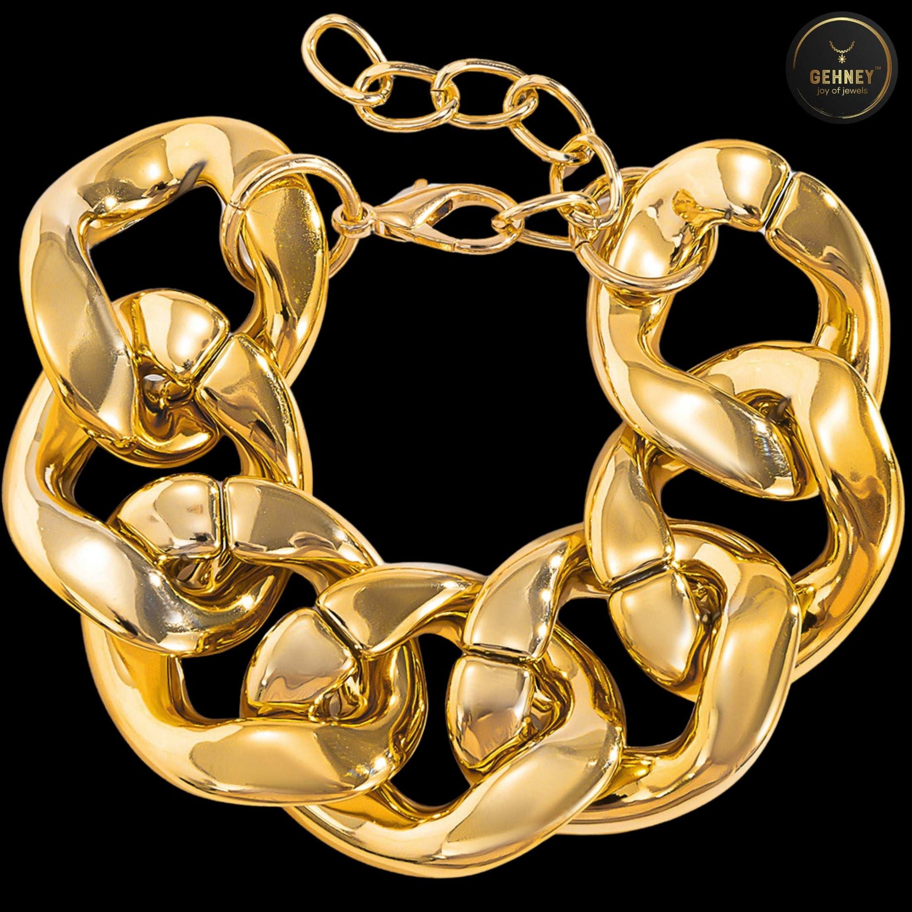 JBR7 Gold Plated Twisted Chain Bracelet