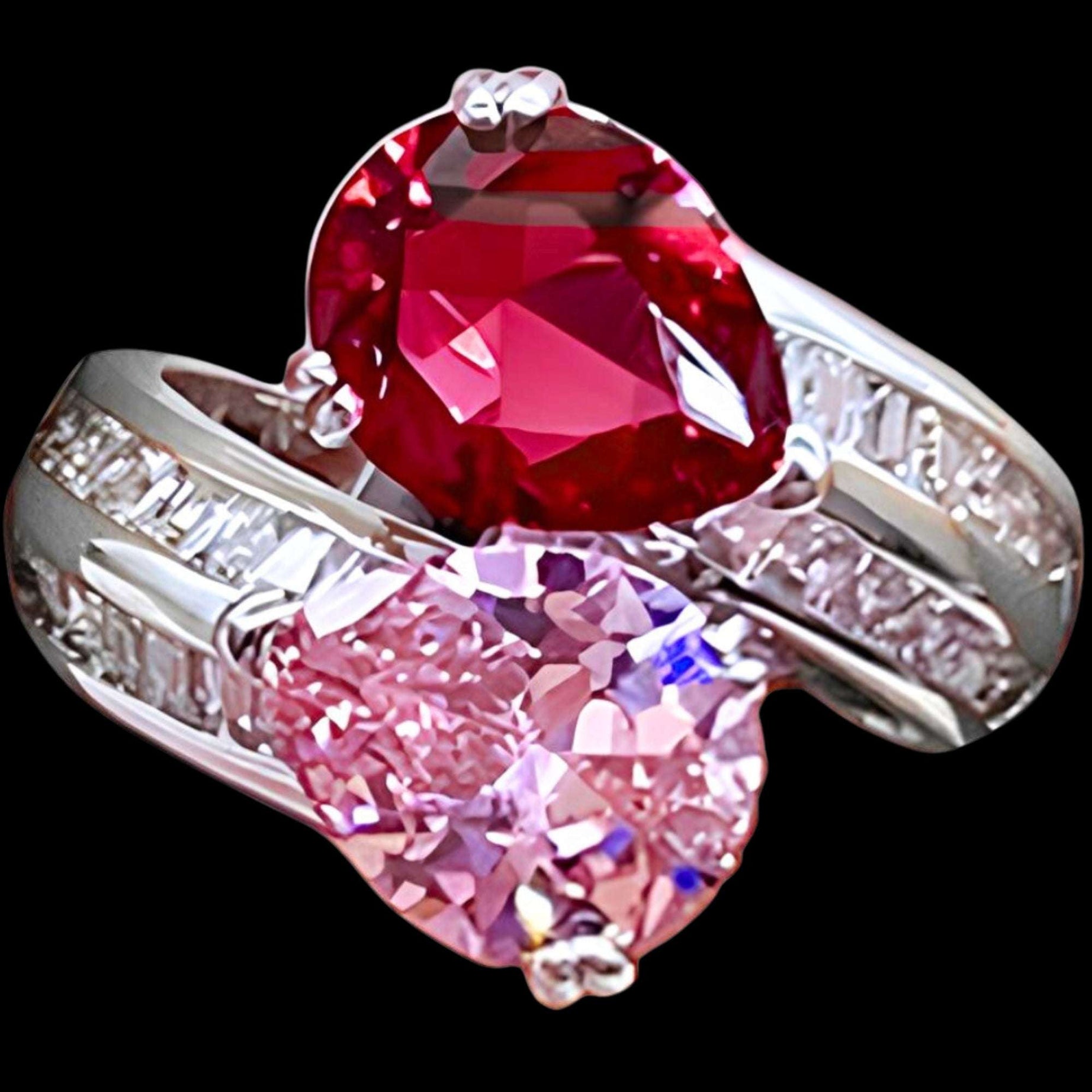 GEHNEY JR3 Fashion Ring Multi Gemstones Water drop