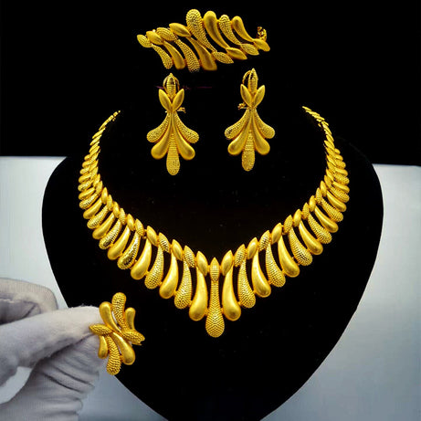 JN31 1 Gram Gold 4 Pcs Jewellery Set