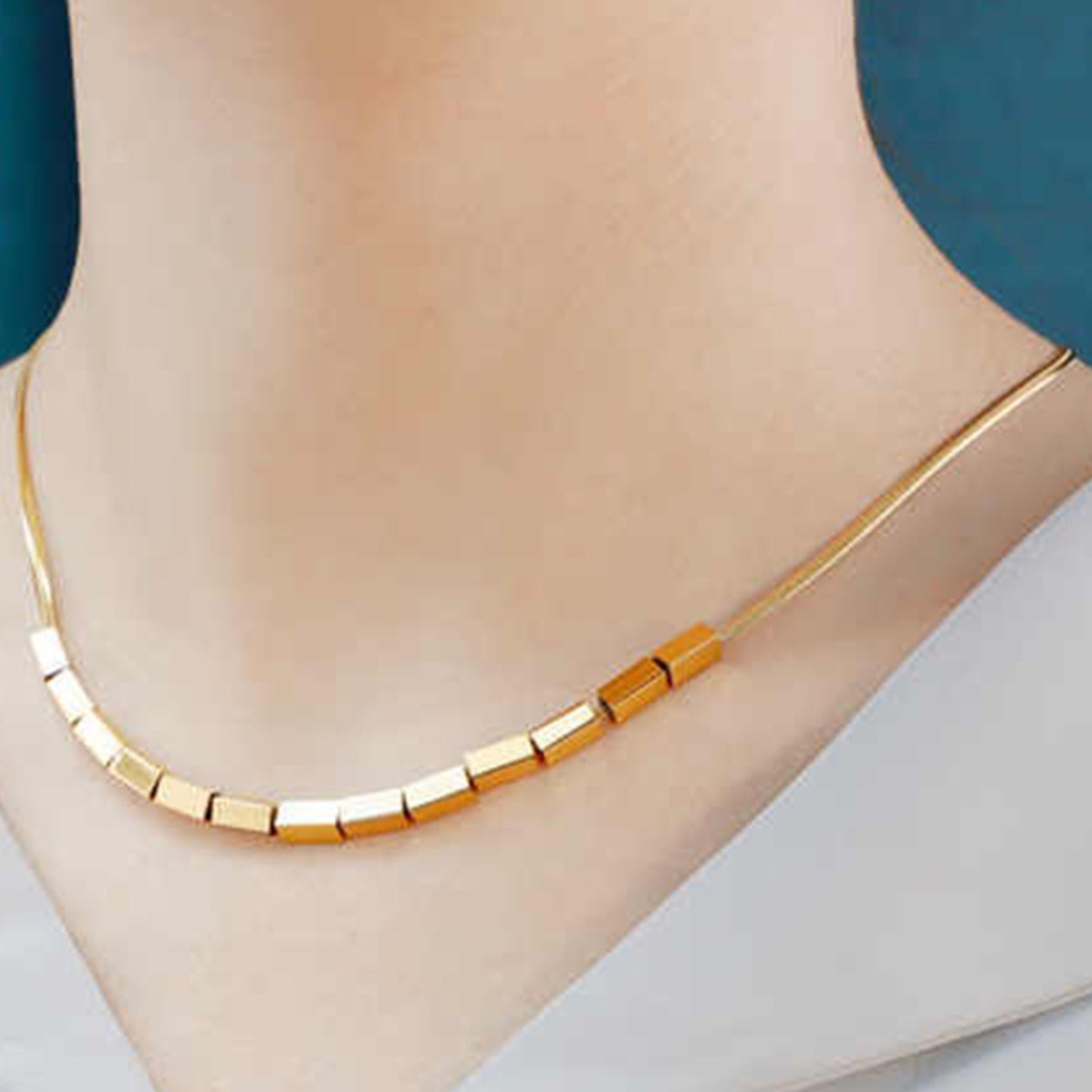 GEHNEY JN61 Sleek Aesthetic Necklace Chain