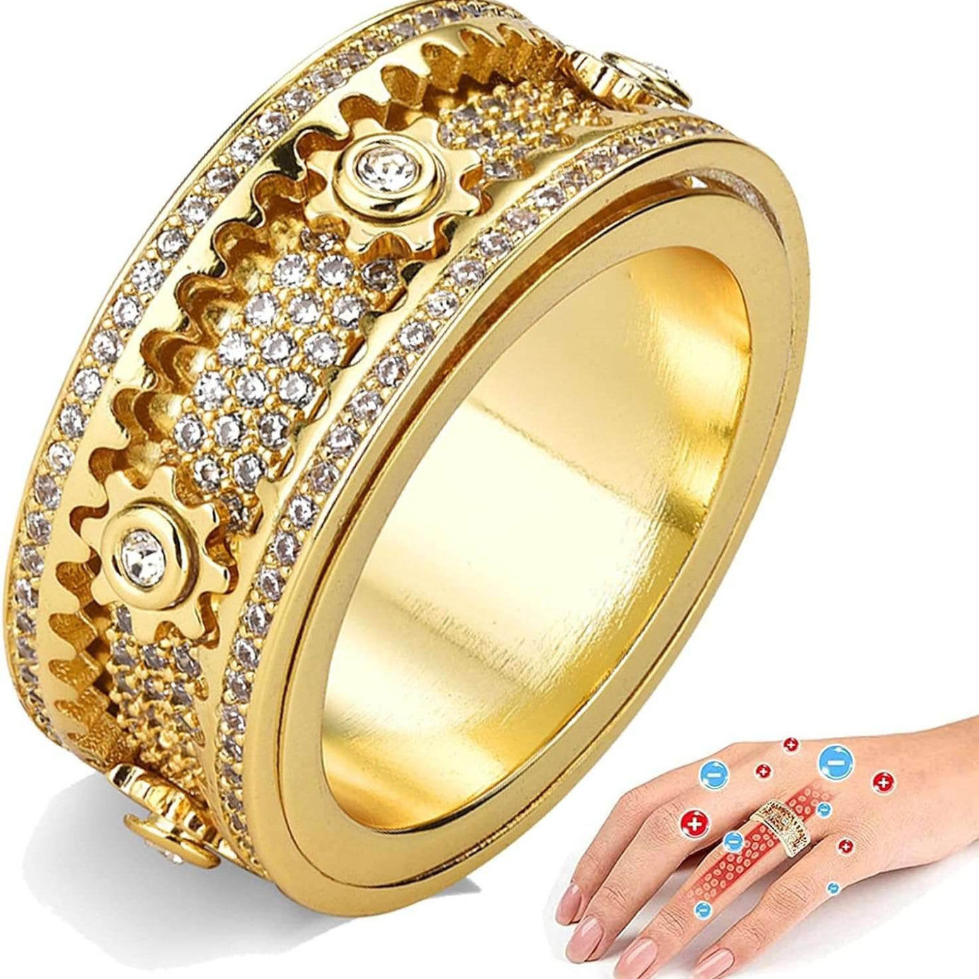 JR8 Spinner Gold Plated Ring - Gehney