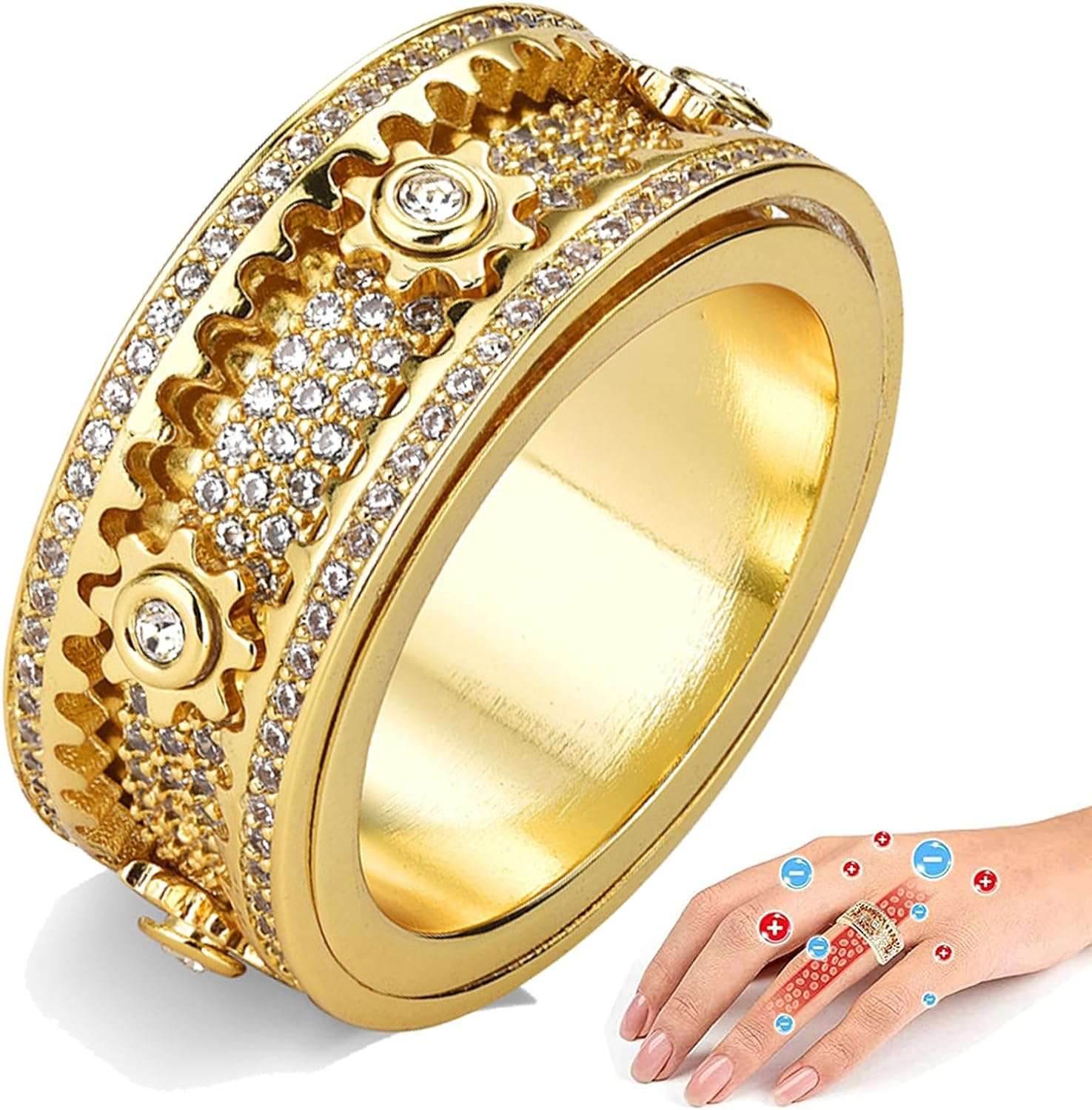 JR8 Spinner Gold Plated Ring - Gehney